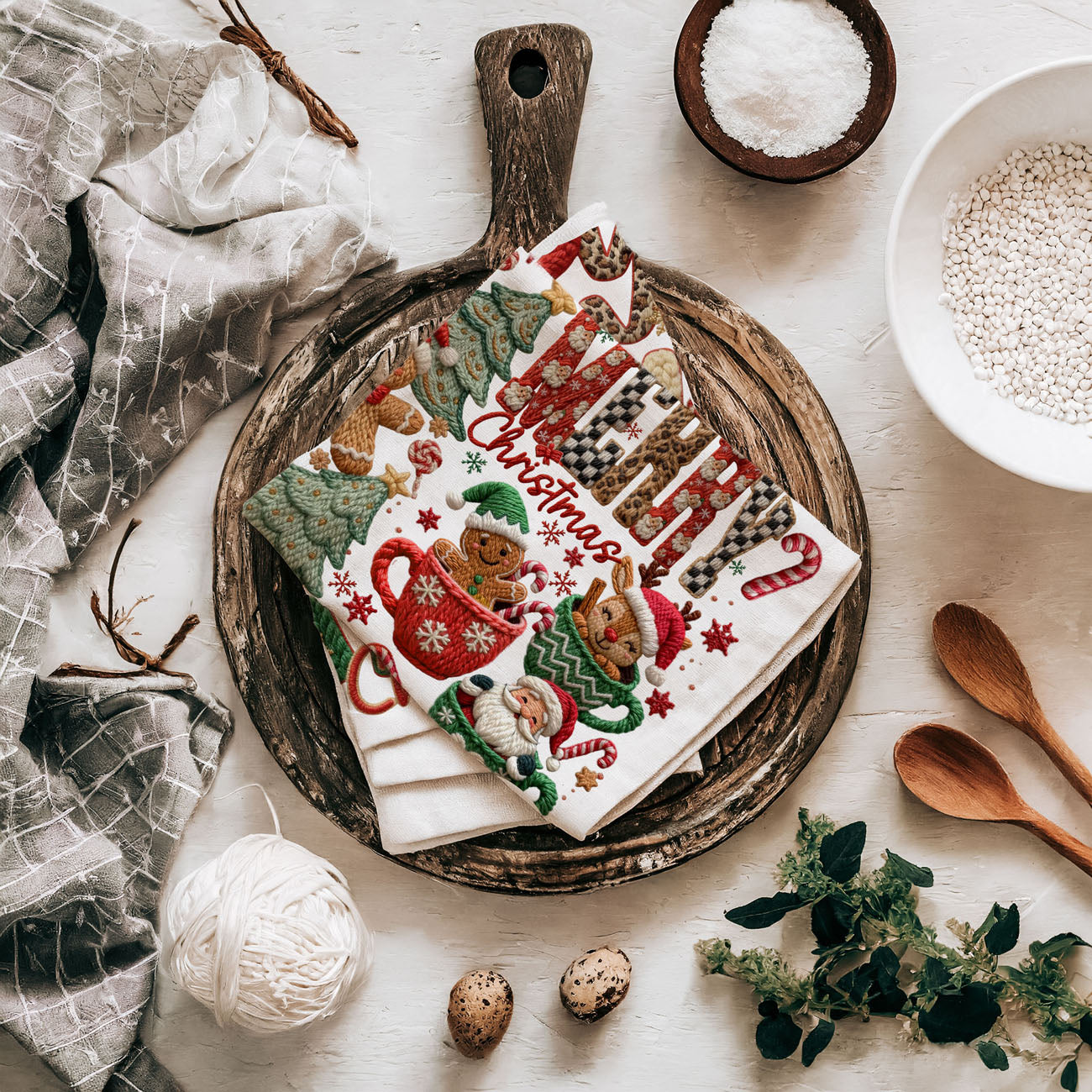 Merry Gingerbread Kitchen Towel