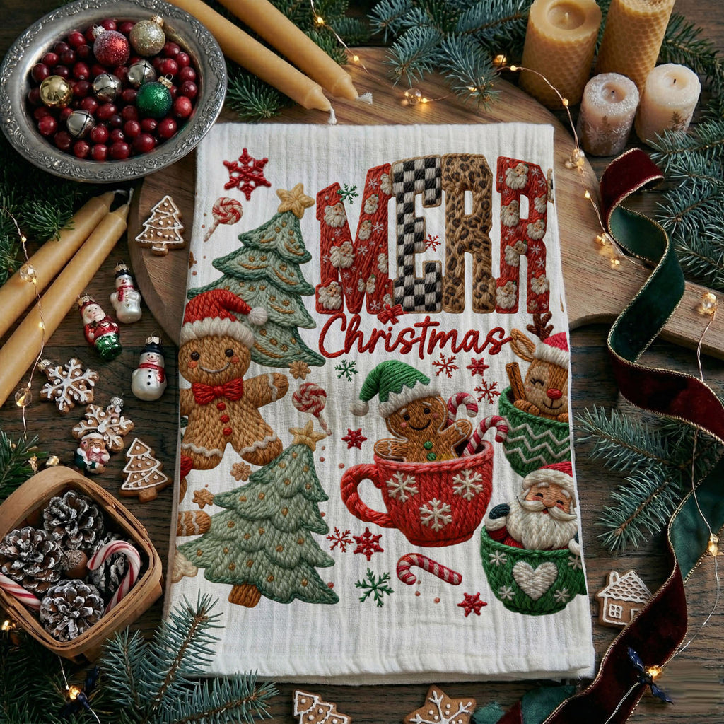 Merry Gingerbread Kitchen Towel