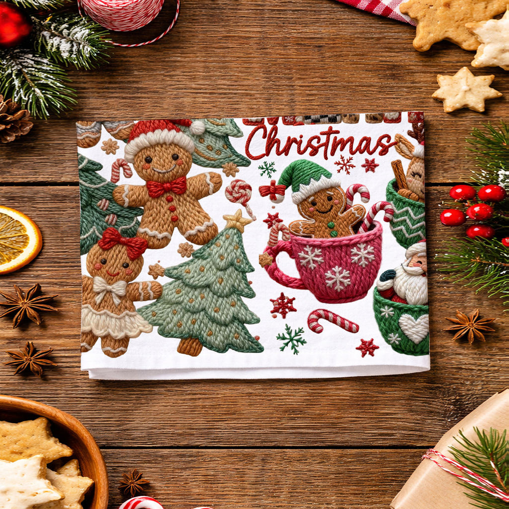 Merry Gingerbread Kitchen Towel