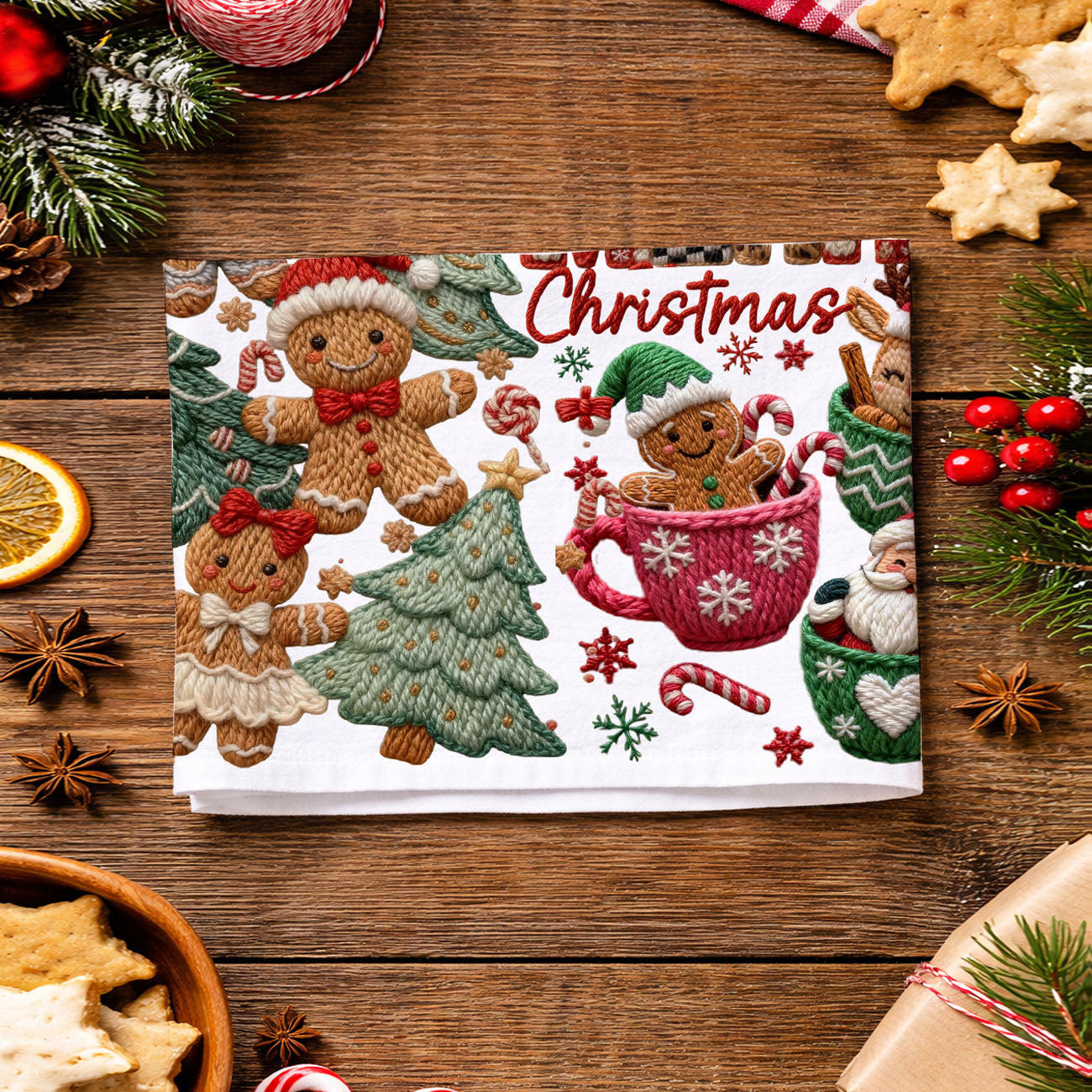 Merry Gingerbread Kitchen Towel