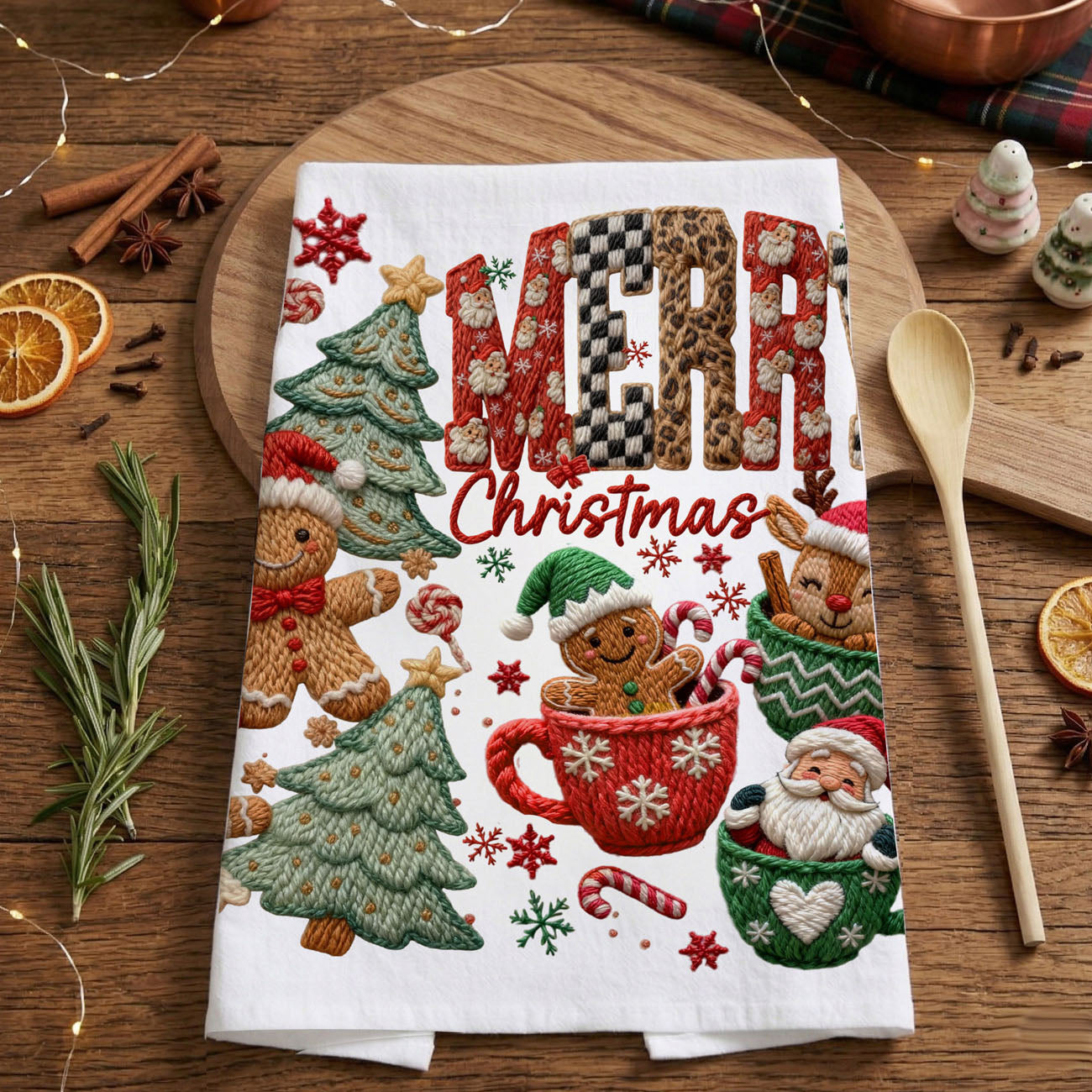 Merry Gingerbread Kitchen Towel