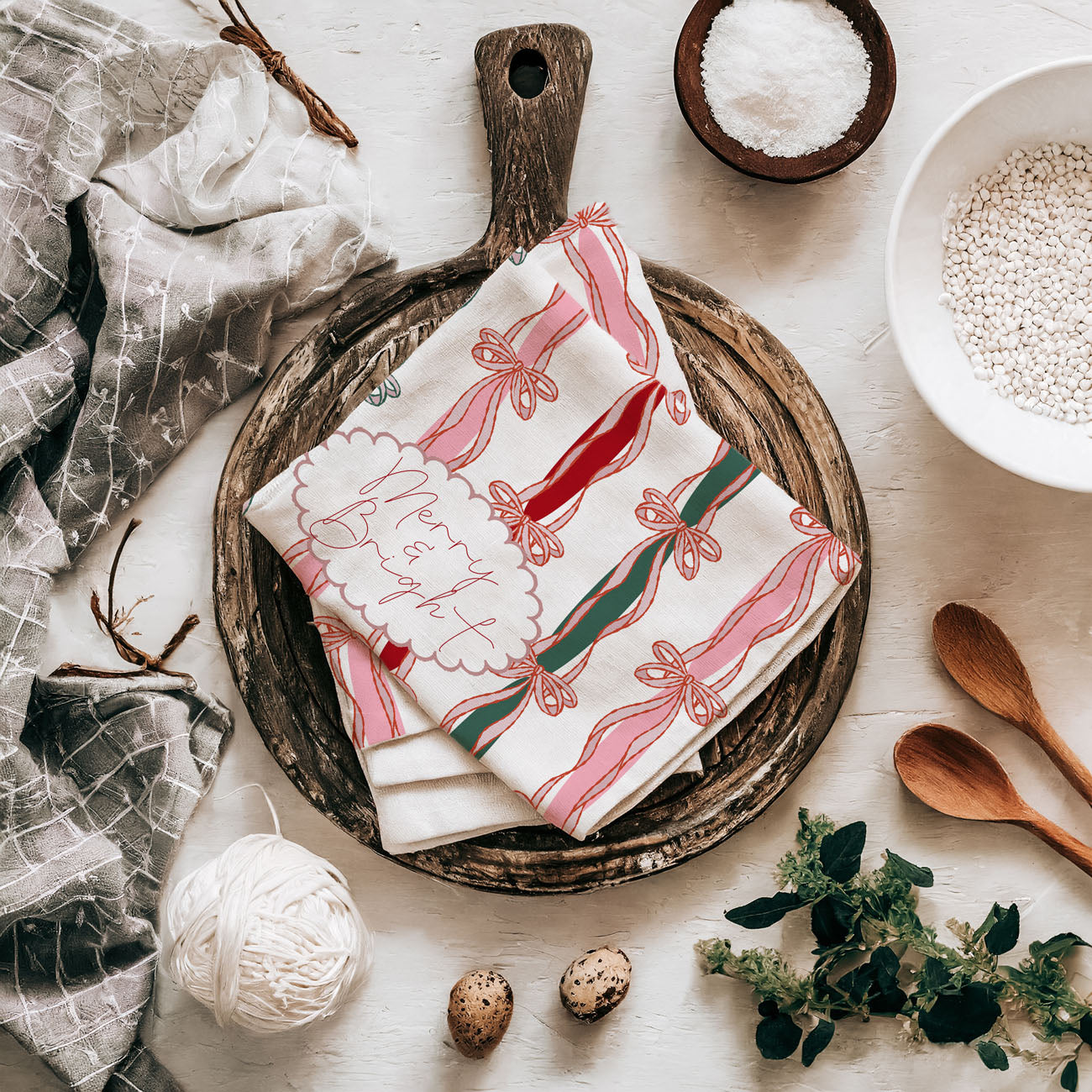 Merry and Bright Kitchen Towel