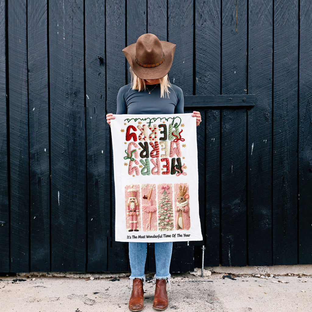 Nutcracker Pink Kitchen Towel