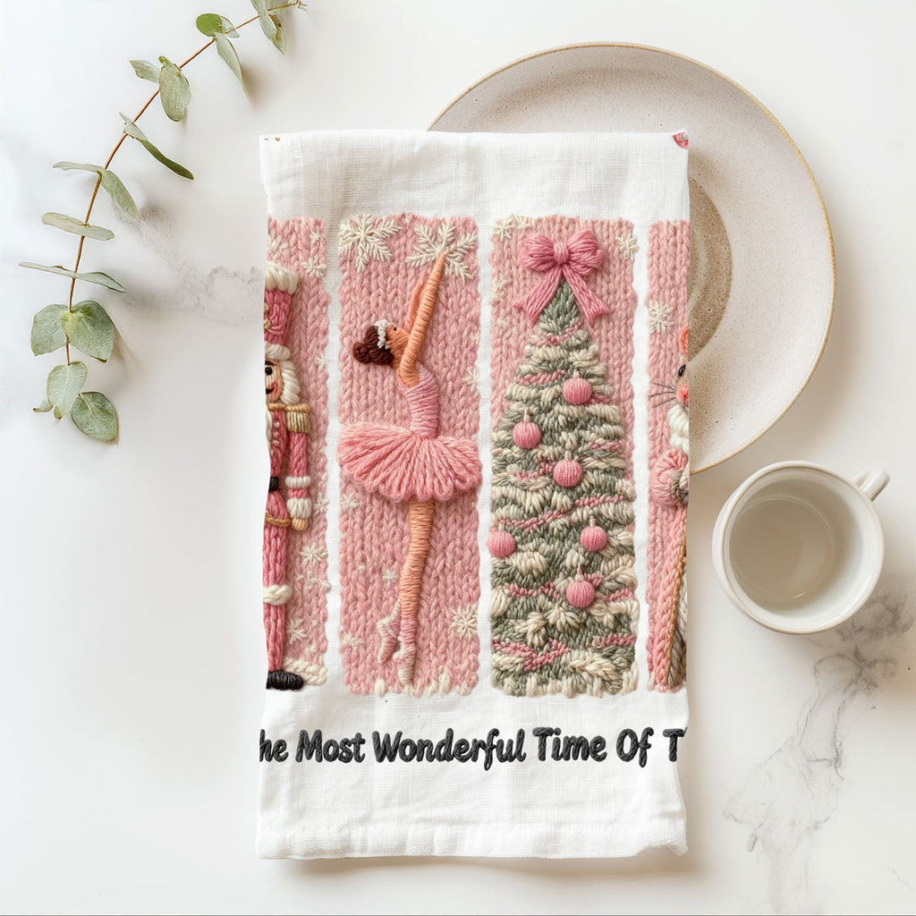 Nutcracker Pink Kitchen Towel
