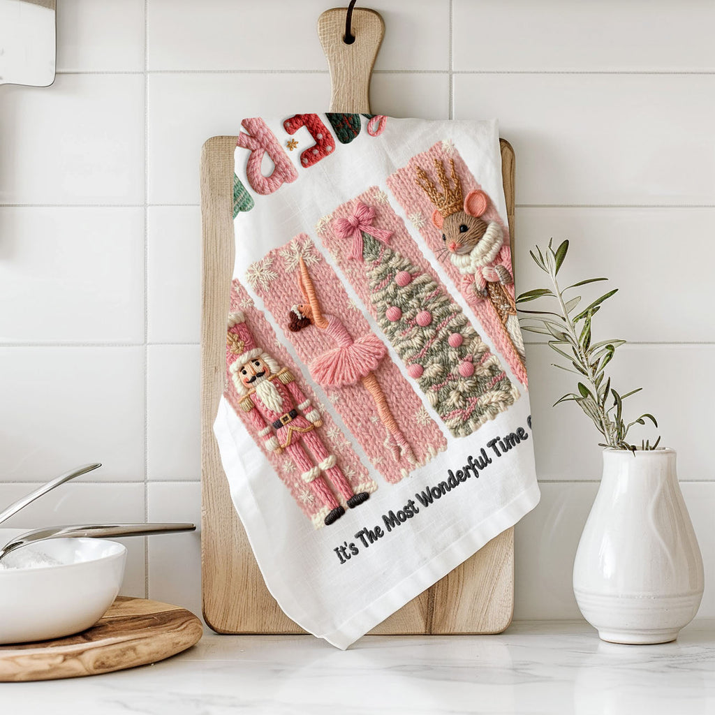 Nutcracker Pink Kitchen Towel