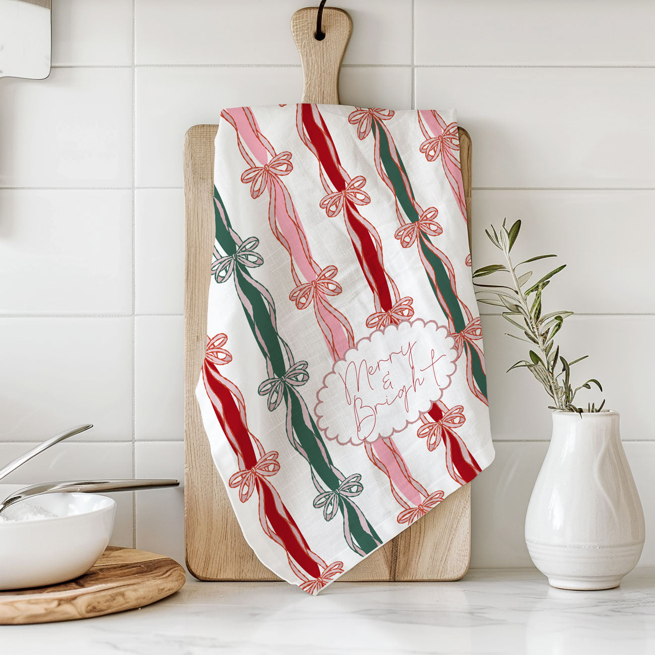 Merry and Bright Kitchen Towel
