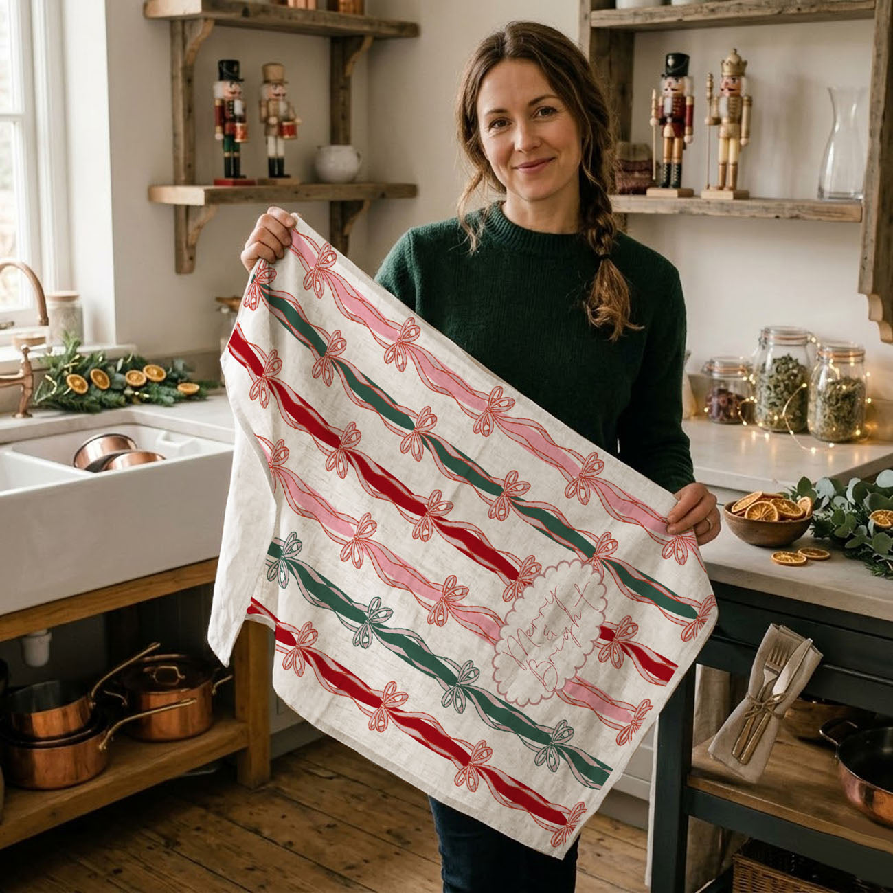 Merry and Bright Kitchen Towel