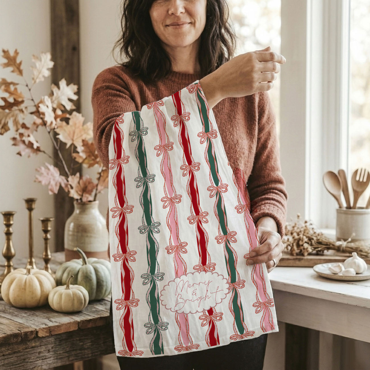 Merry and Bright Kitchen Towel
