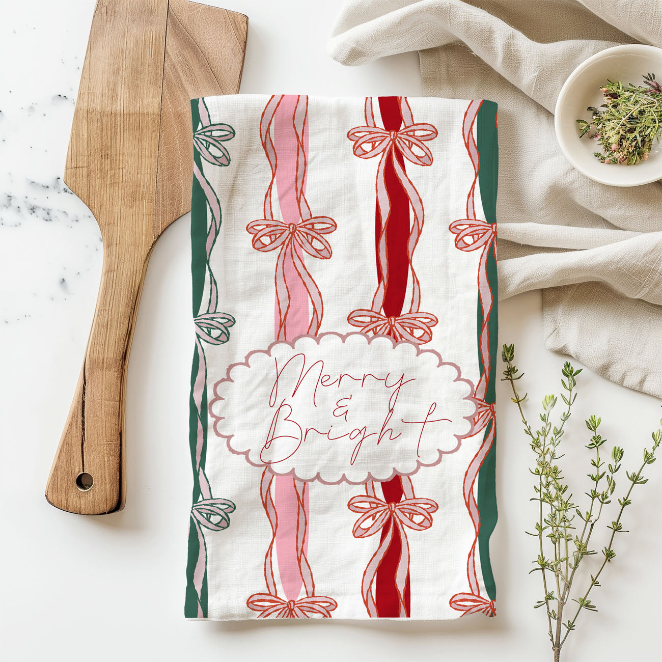Merry and Bright Kitchen Towel