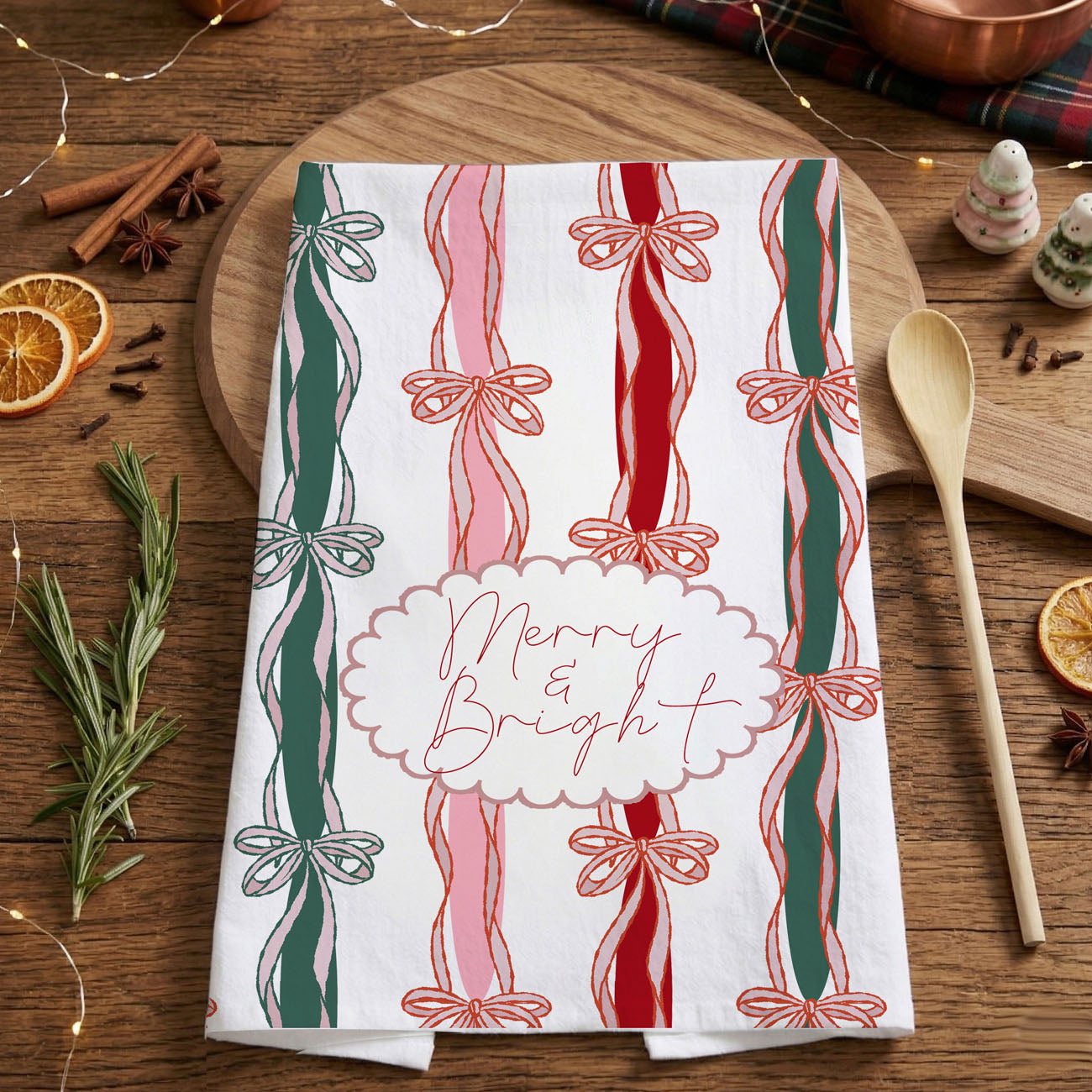 Merry and Bright Kitchen Towel