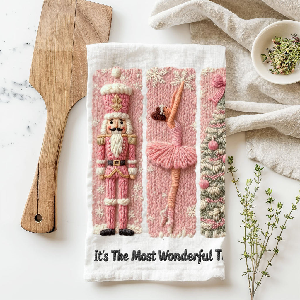 Nutcracker Pink Kitchen Towel