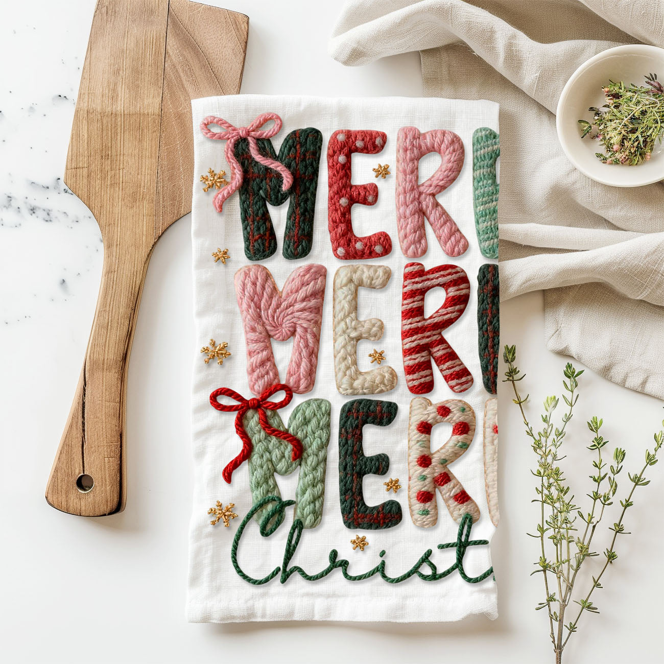 Nutcracker Pink Kitchen Towel