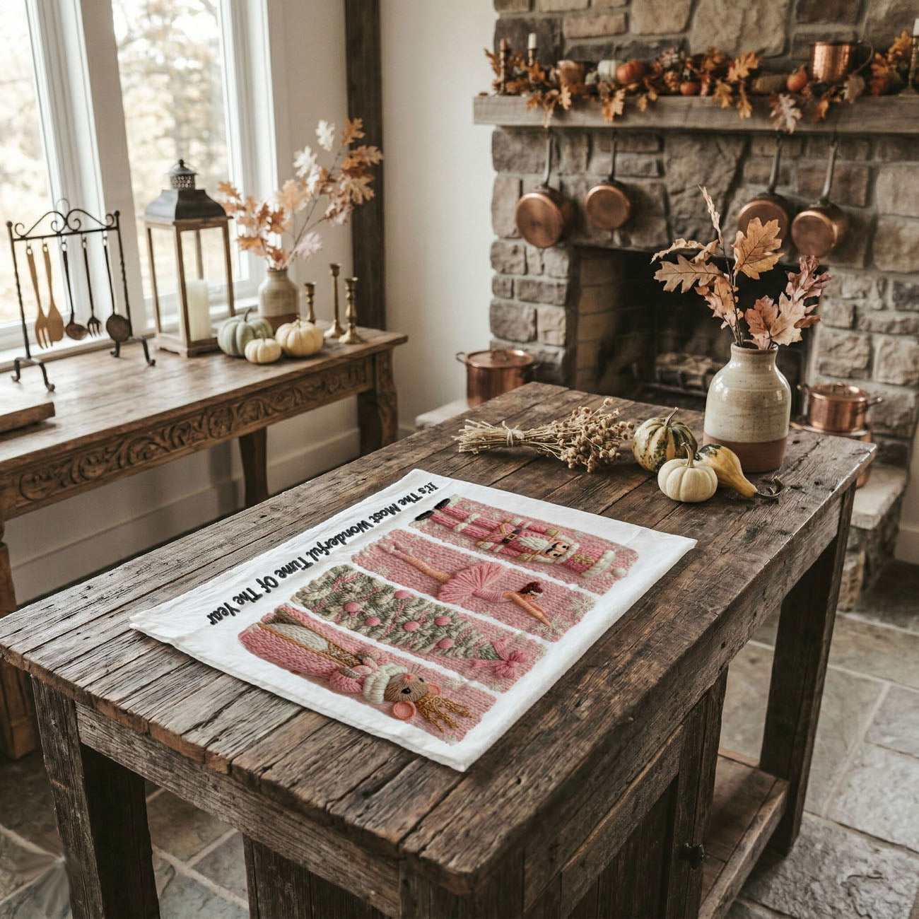 Nutcracker Pink Kitchen Towel