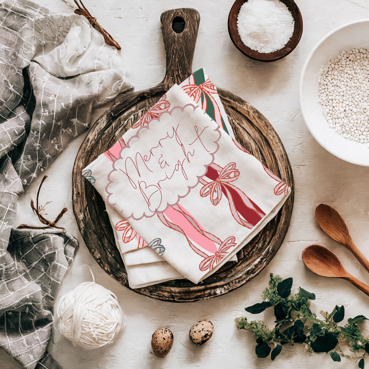 Merry and Bright Kitchen Towel