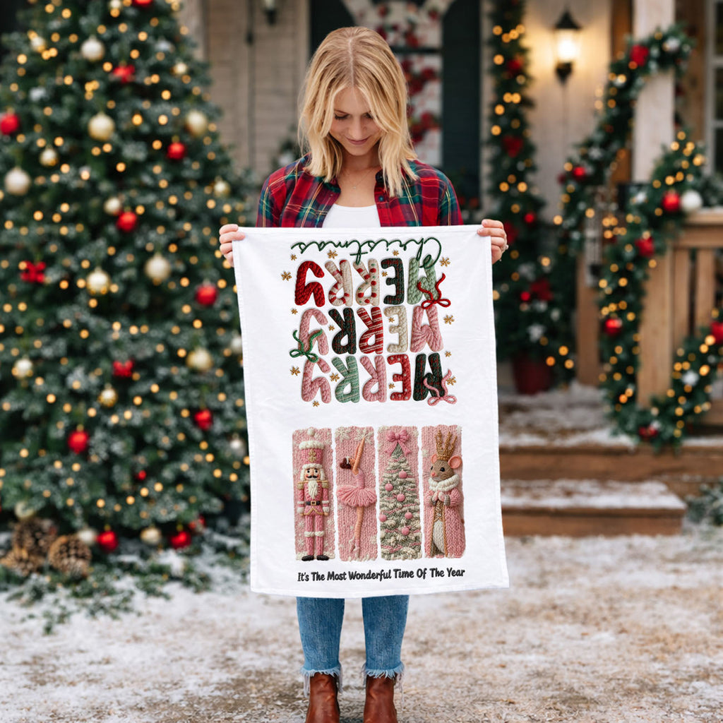 Nutcracker Pink Kitchen Towel