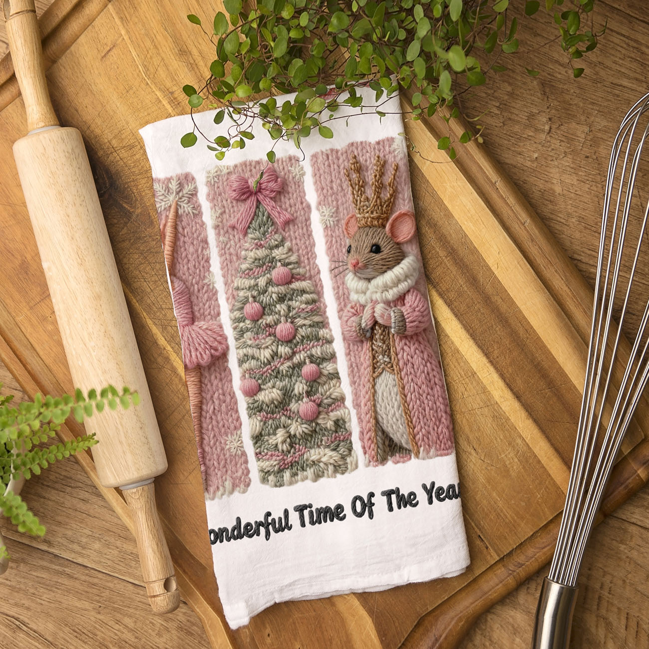 Nutcracker Pink Kitchen Towel