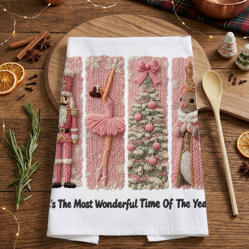 Nutcracker Pink Kitchen Towel