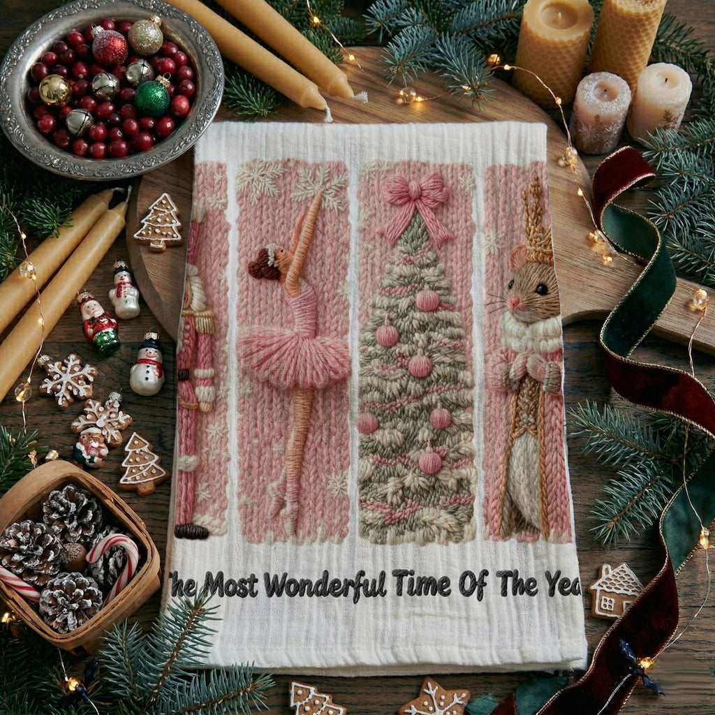 Nutcracker Pink Kitchen Towel