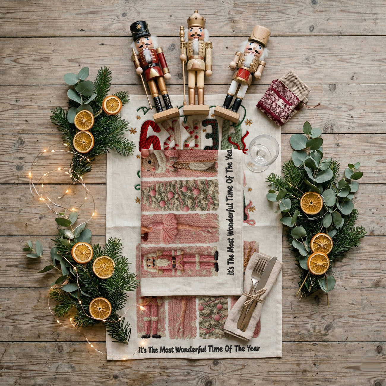 Nutcracker Pink Kitchen Towel