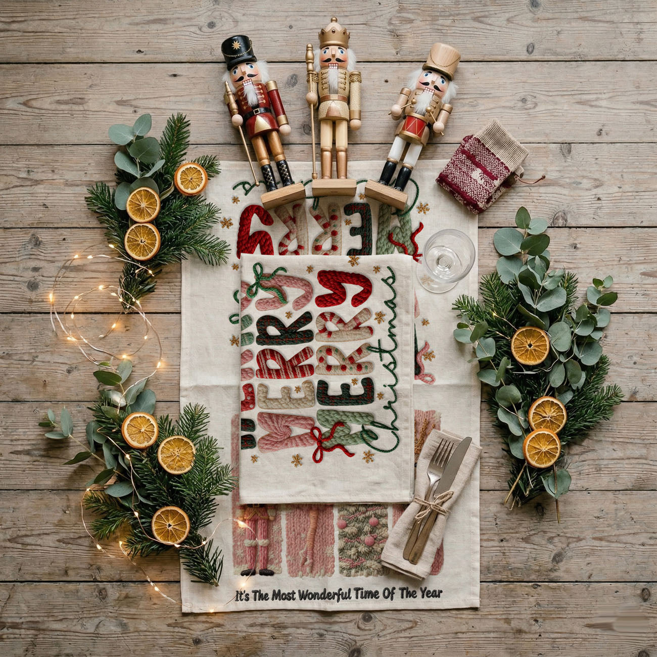 Nutcracker Pink Kitchen Towel