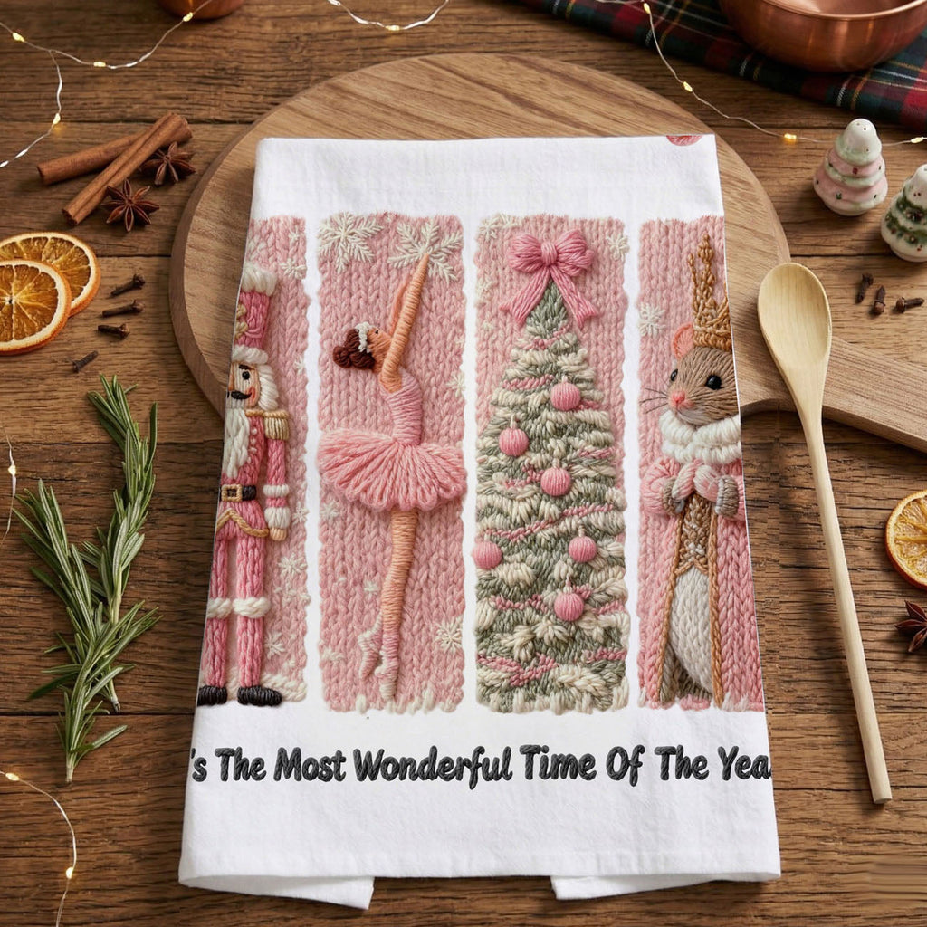 Nutcracker Pink Kitchen Towel