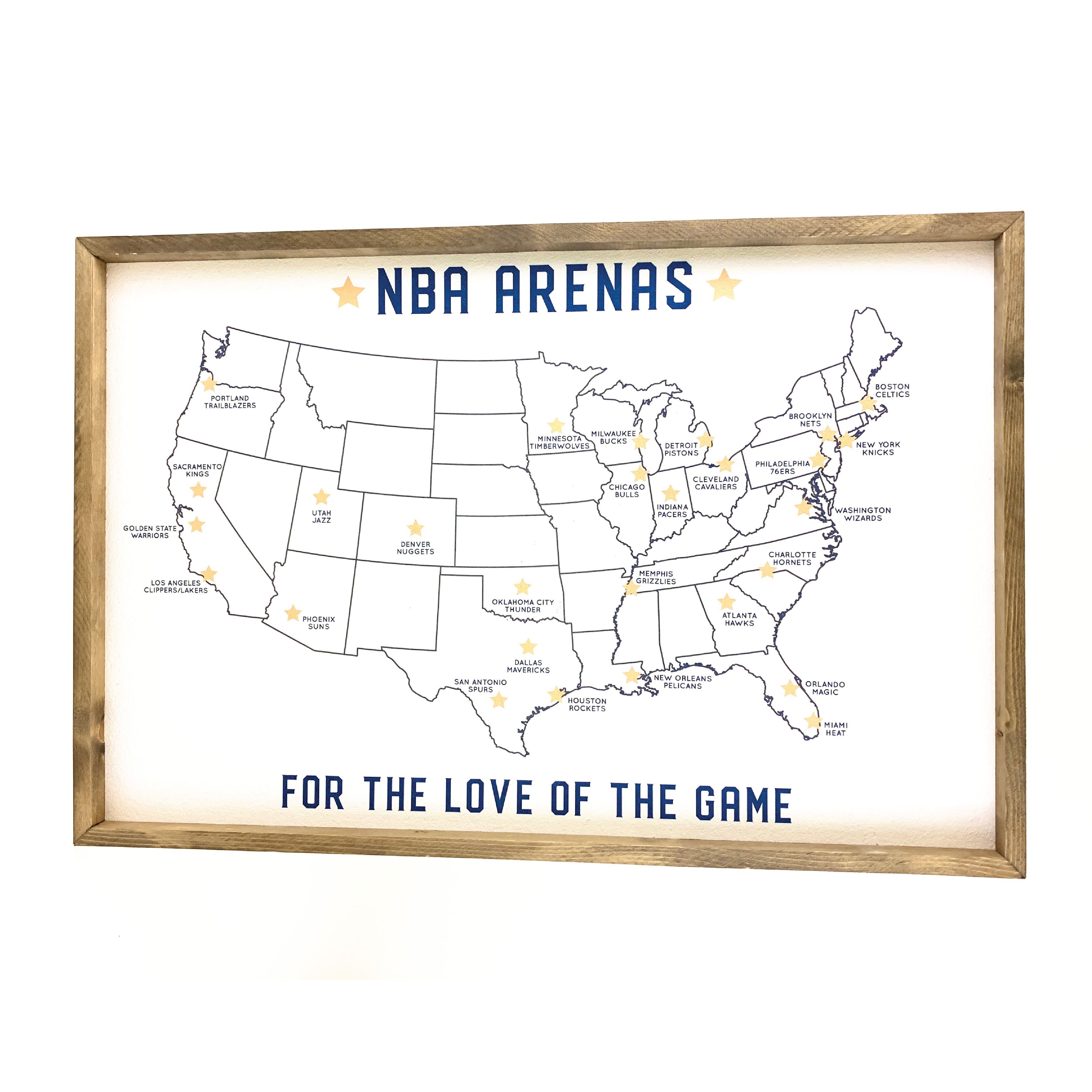*SALE!* NBA Arena Map Pinboard