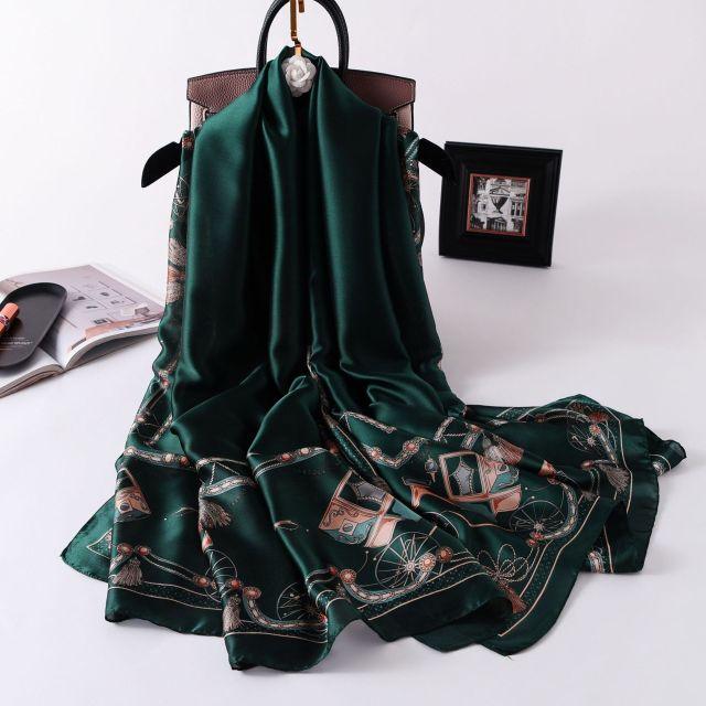 New Brand Designer Luxury  Winter Long Silk Scarf Shawls Wraps Print Cotton Scarf Stylish Head Wraps Scarves Hijabs Neck Scarves Lady Hijab For Female