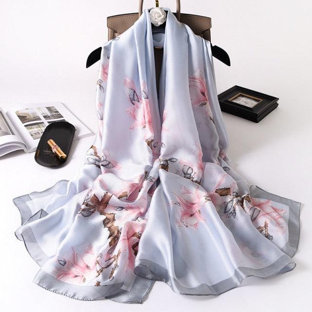 New Brand Designer Luxury  Winter Long Silk Scarf Shawls Wraps Print Cotton Scarf Stylish Head Wraps Scarves Hijabs Neck Scarves Lady Hijab For Female