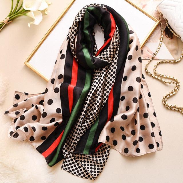 New Brand Designer Luxury  Winter Long Silk Scarf Shawls Wraps Print Cotton Scarf Stylish Head Wraps Scarves Hijabs Neck Scarves Lady Hijab For Female
