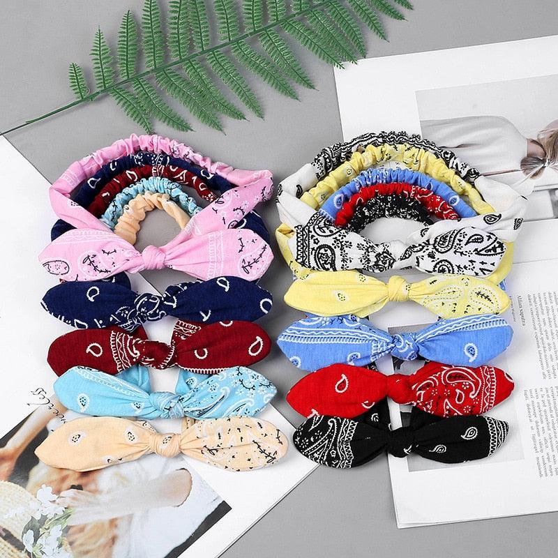 New Women Suede Soft Solid Print Headbands Vintage Cross Knot Elastic Hairbands Bandanas Girls Hair Bands Gorgeous Hair Accessories For Women