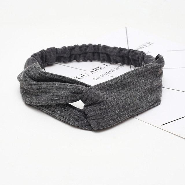 New Women Suede Soft Solid Print Headbands Vintage Cross Knot Elastic Hairbands Bandanas Girls Hair Bands Gorgeous Hair Accessories For Women