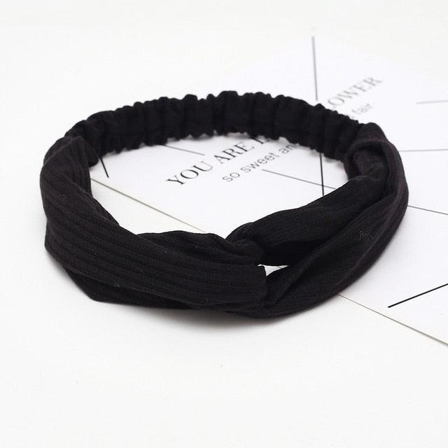 New Women Suede Soft Solid Print Headbands Vintage Cross Knot Elastic Hairbands Bandanas Girls Hair Bands Gorgeous Hair Accessories For Women