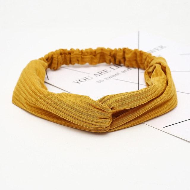New Women Suede Soft Solid Print Headbands Vintage Cross Knot Elastic Hairbands Bandanas Girls Hair Bands Gorgeous Hair Accessories For Women
