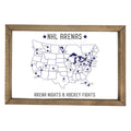 NHL Arena Map Pinboard