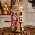 Nutcracker Glam 17oz Glass Cup