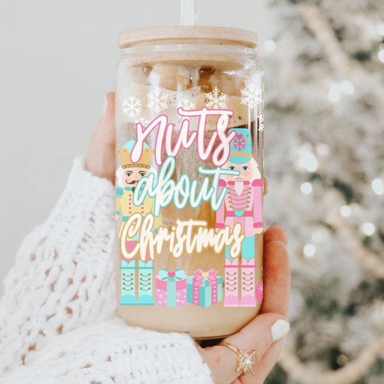 Nutcracker Nuts 17oz Glass Cup