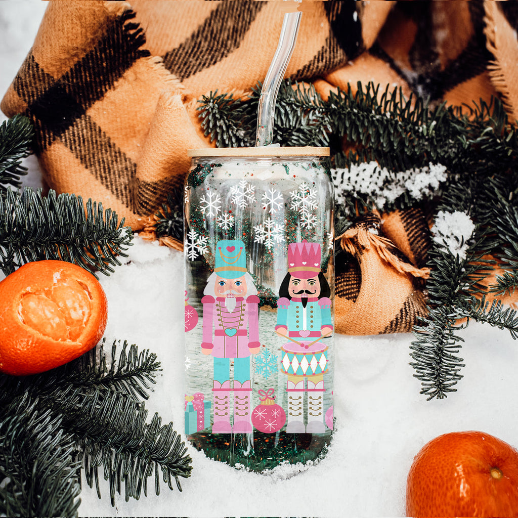 Nutcracker Nuts 17oz Glass Cup