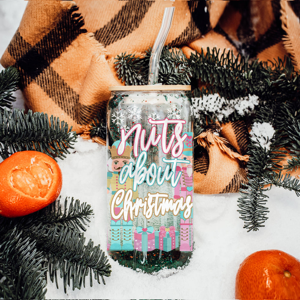 Nutcracker Nuts 17oz Glass Cup