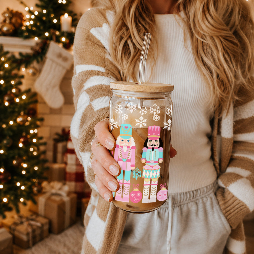 Nutcracker Nuts 17oz Glass Cup