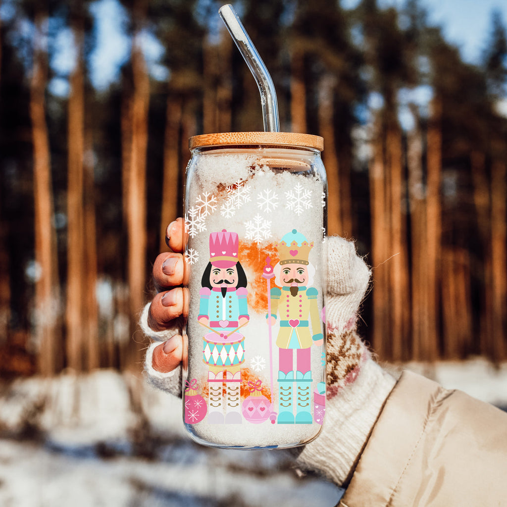 Nutcracker Nuts 17oz Glass Cup