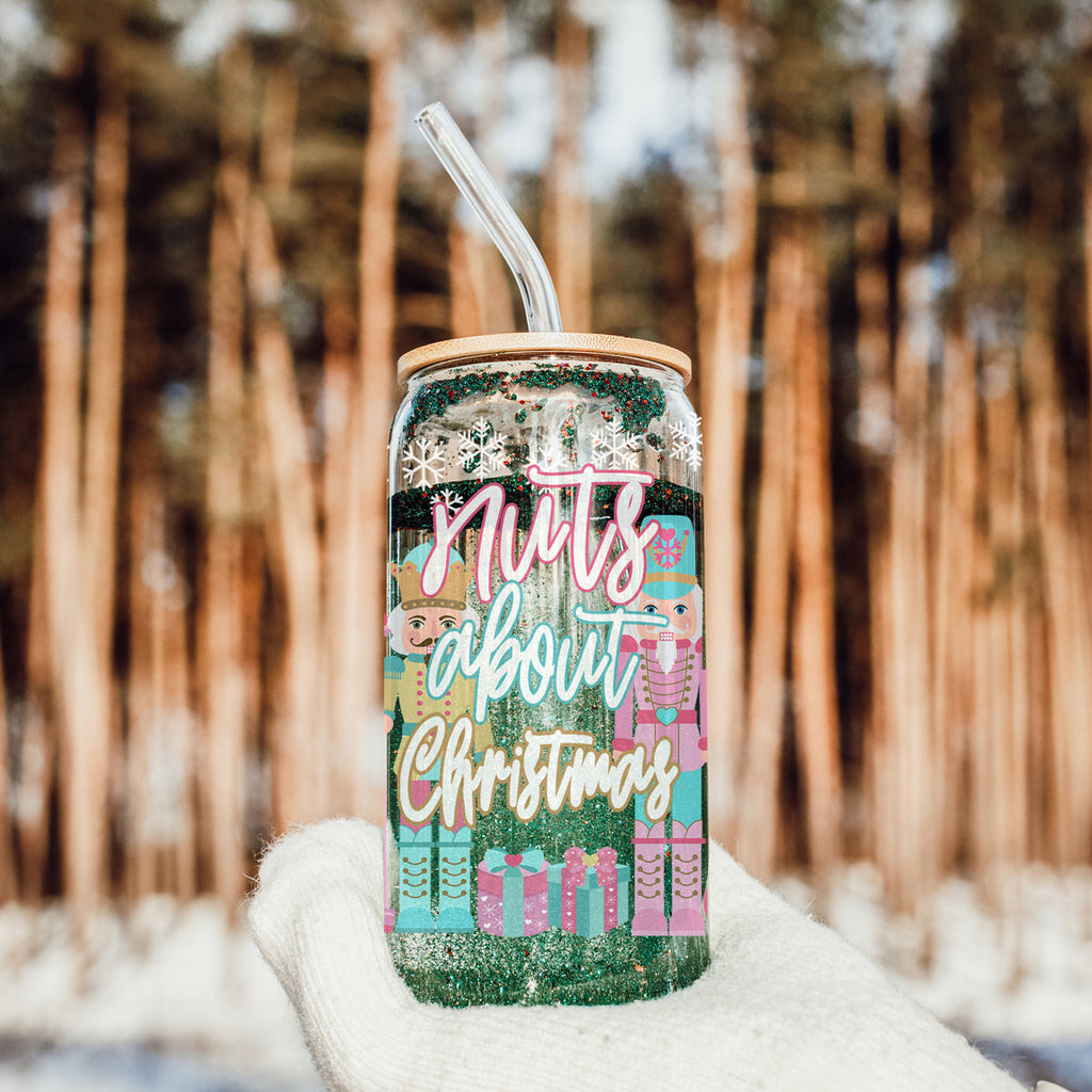 Nutcracker Nuts 17oz Glass Cup