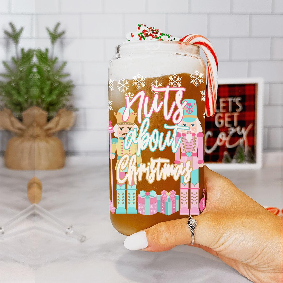 Nutcracker Nuts 17oz Glass Cup