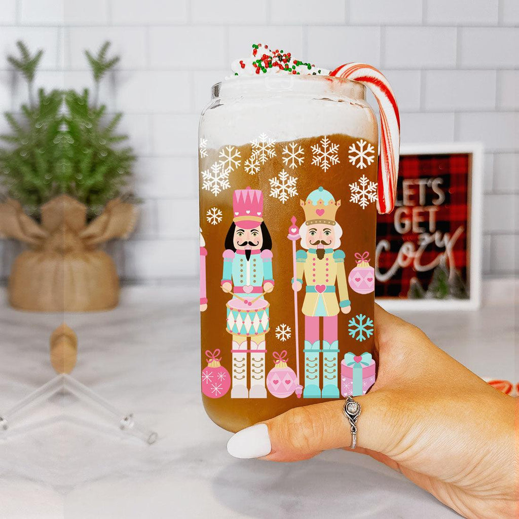 Nutcracker Nuts 17oz Glass Cup