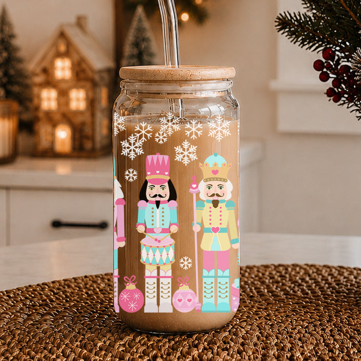Nutcracker Nuts 17oz Glass Cup