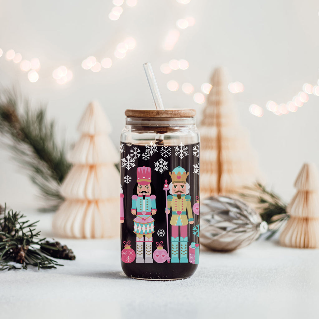 Nutcracker Nuts 17oz Glass Cup
