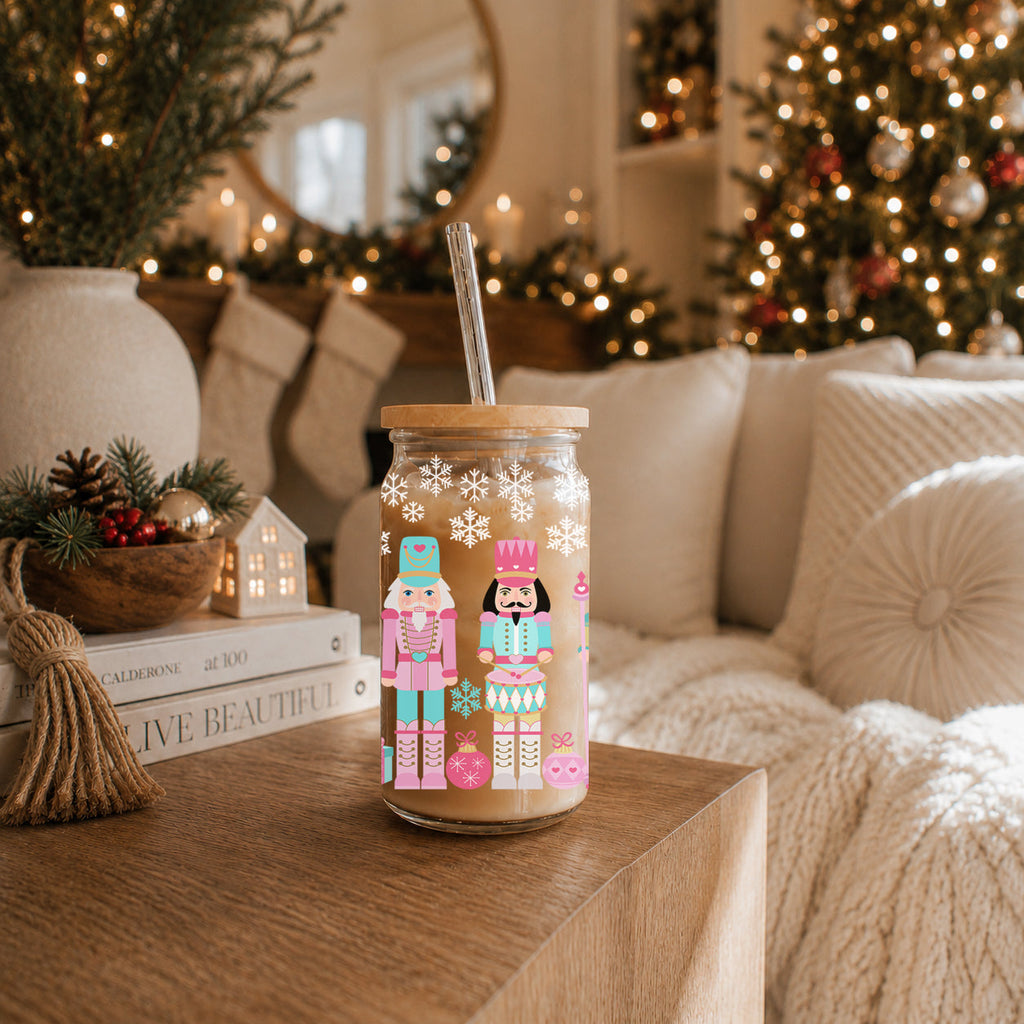 Nutcracker Nuts 17oz Glass Cup