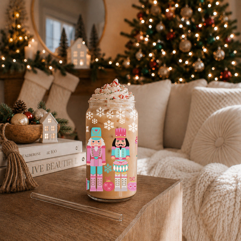 Nutcracker Nuts 17oz Glass Cup