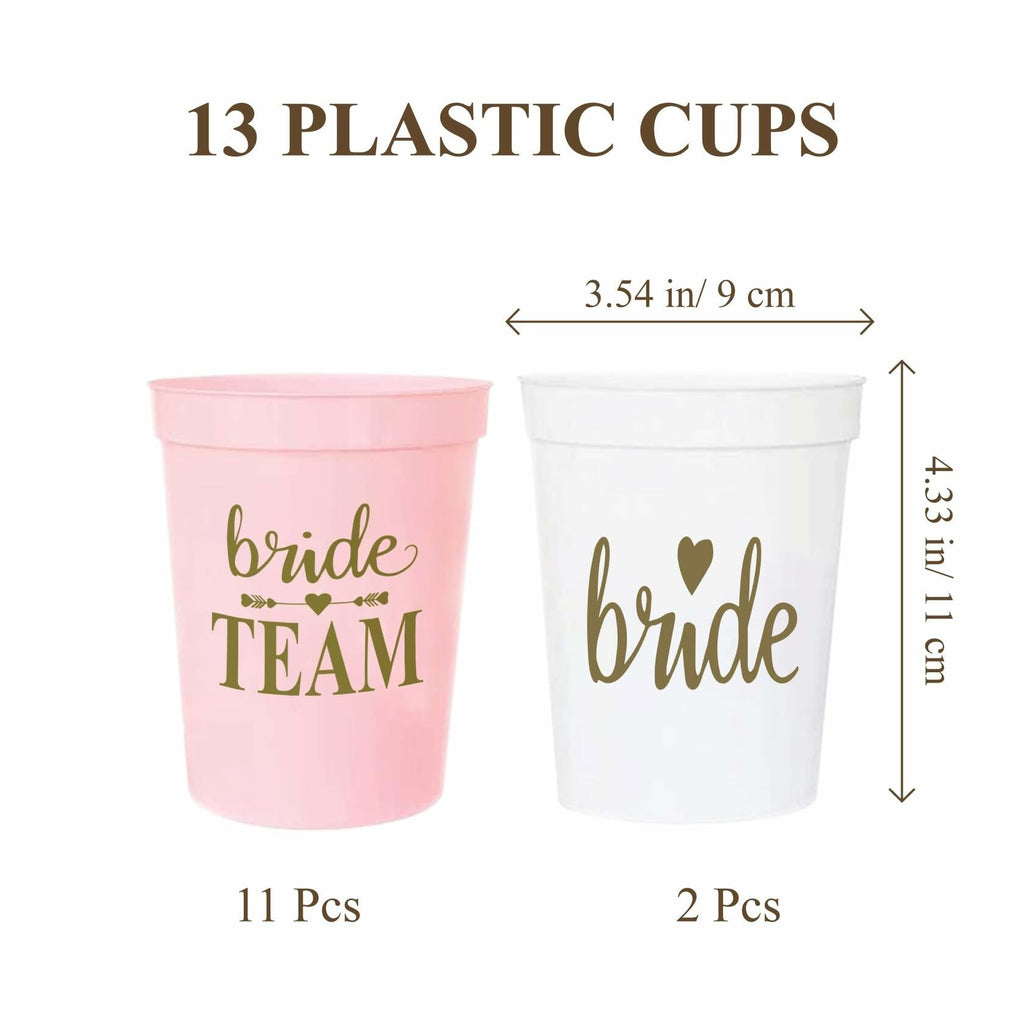 LADY&HOME 15 Pack 16oz Plastic Party Cups White Reusable Durable