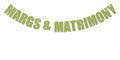 Ramciyo Margs & Matrimony Banner Green Glitter Paper Bachelorette Decor