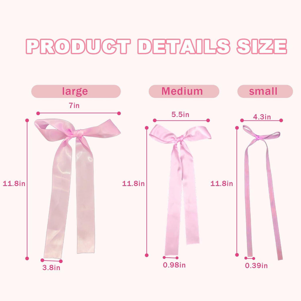 YCZYCZ Pink Satin Bow Wall Decor Garland 24PCS DIY Party Decorations